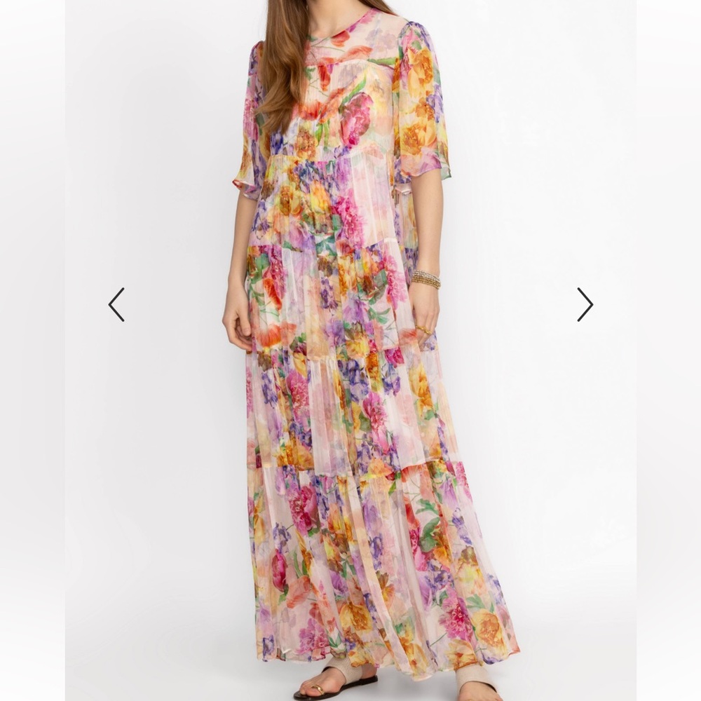 Johnny Was Fionna Silk Maxi Dress